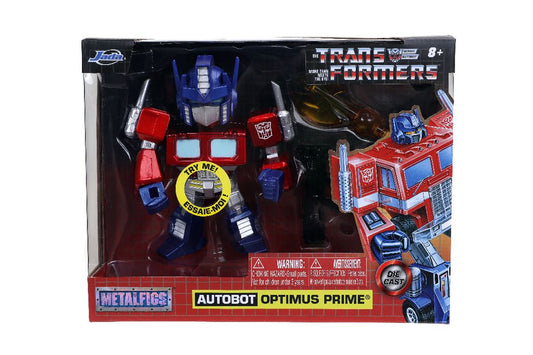Jada 4" Metalfigs Transformers G1 Optimus Prime with Light