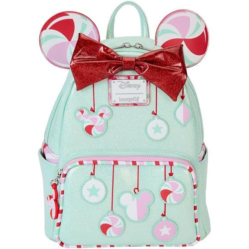 Loungefly Minnie Mouse Holiday Peppermint Ornaments Mini-Backpack ReRun