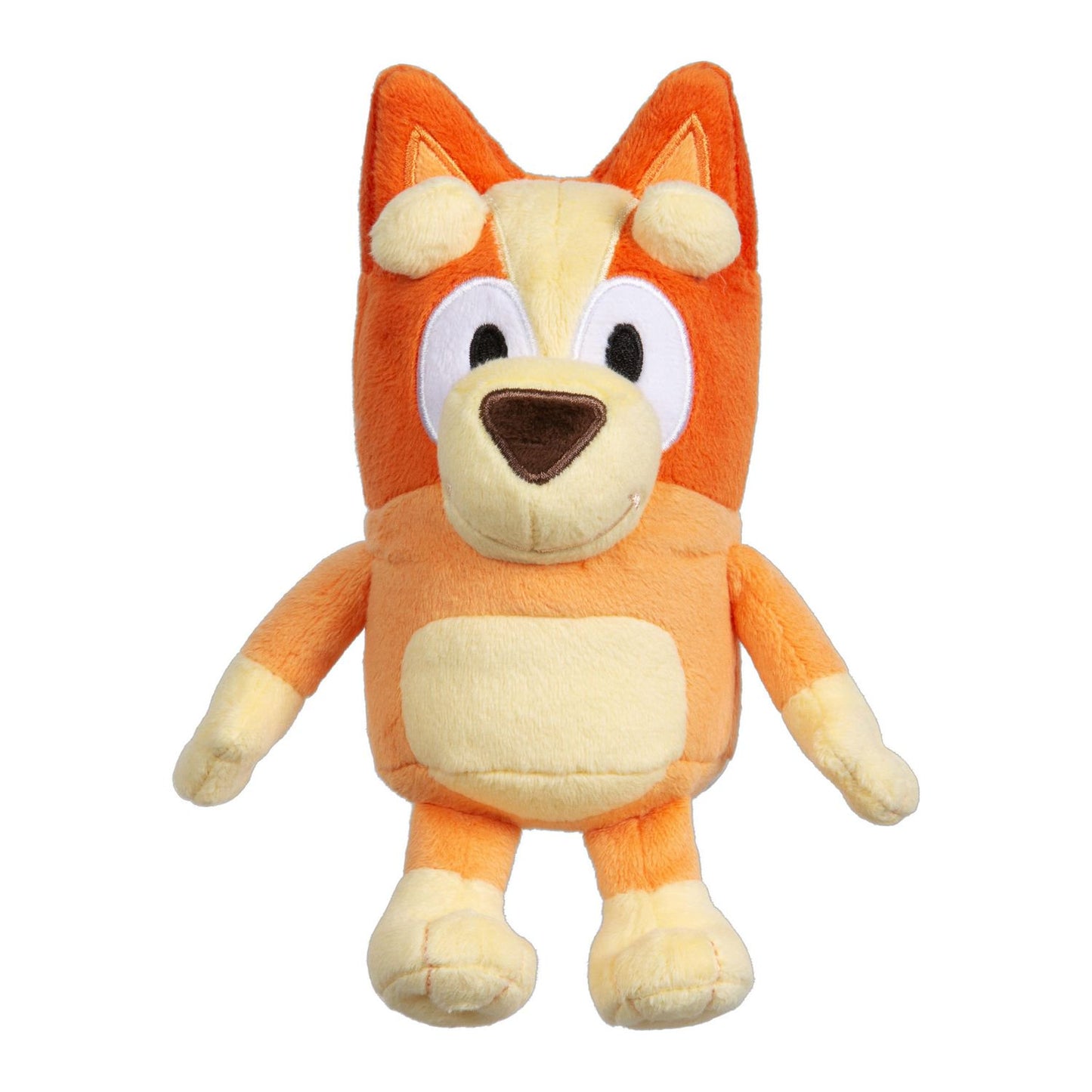 Plush toy character named Bingo from the popular bluey brand who is a red heeler female dog and Bluey's sister.