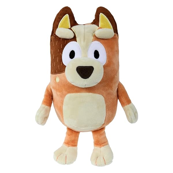 Plush toy character named Chilli from the popular bluey brand who is a red heeler female dog and Bluey's mother.