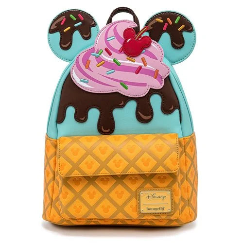 Loungefly Mickey and Minnie Mouse Sweets Ice Cream Mini-Backpack (May 2025 Pre-Order)