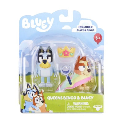 Bluey - Queens Bingo & Bluey - 2pk Figurines